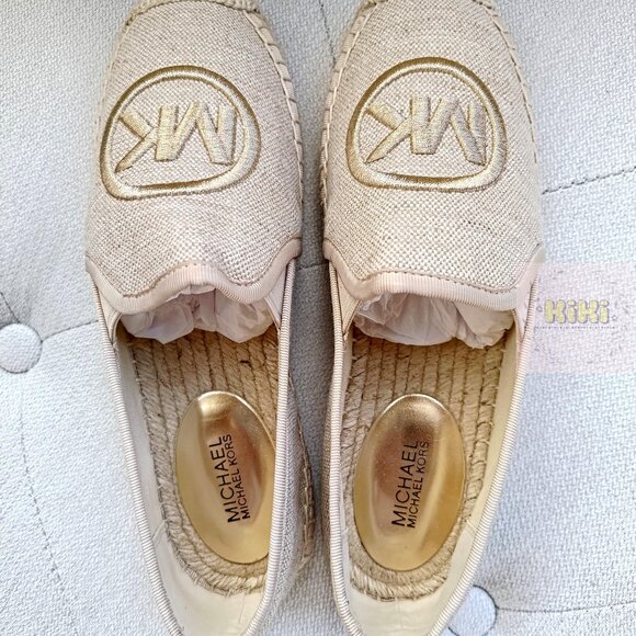 Michael Kors Hastings Metallic Canvas Espadrille size 6.5 49S5HTFP3D - Picture 7 of 11